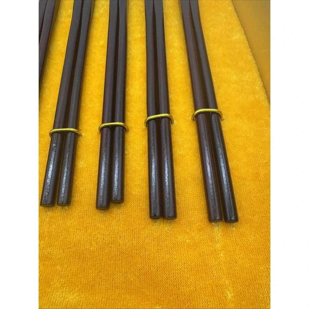 Chinese Chopsticks‎ 8 Pairs Set Wooden in Gift Box New Gorgeous